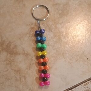 Scene core Peyote Stitch Kandi Keychain